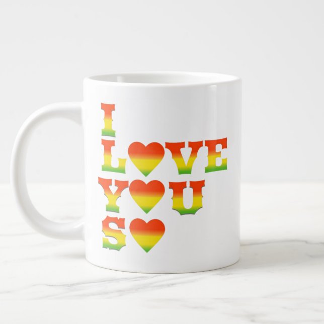 TAZA DE CAFÉ GIGANTE I FEEL LOVE FOR YOU (Izquierda)