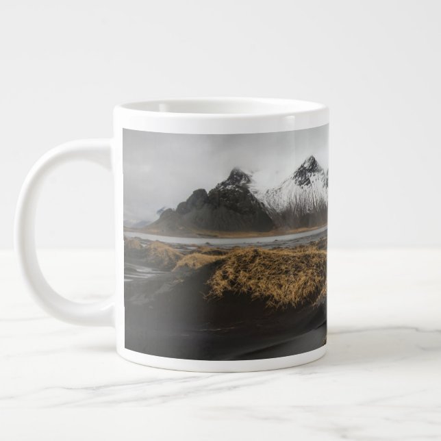 Taza De Café Gigante Ice & Snow | Vestrahorn Mountain, Iceland (Izquierda)
