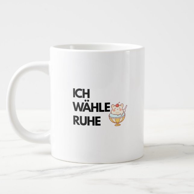 Taza De Café Gigante Ich Wähle Ruhe Mug Combo ,Calm Coffee Mug (Izquierda)