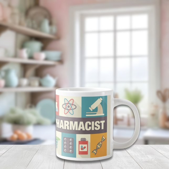 Taza De Café Gigante Icónico Farmacéutico Profesional Diseñado (Subido por el creador)