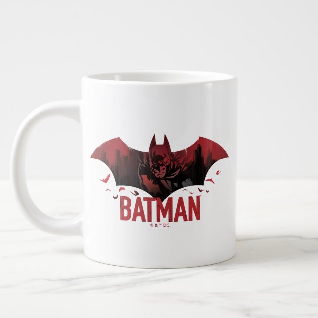 Taza De Café Gigante Icono de Batman Crimson Gotham (Izquierda)