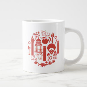 Taza De Café Gigante Iconos de Atlanta Georgia