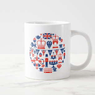 Taza De Café Gigante Iconos de Jubileo Británicos