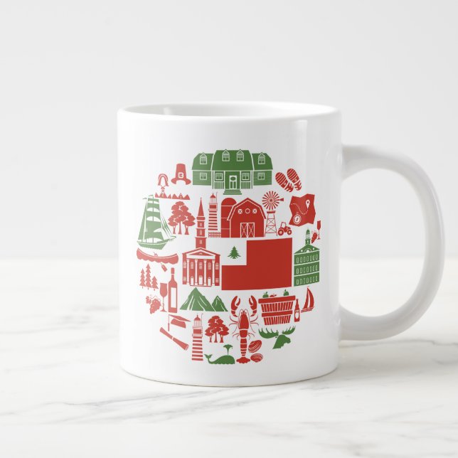 Taza De Café Gigante Iconos de Nueva Inglaterra (Derecha)