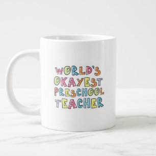 Taza De Café Gigante Idea de regalo para profesores de preescolar más o