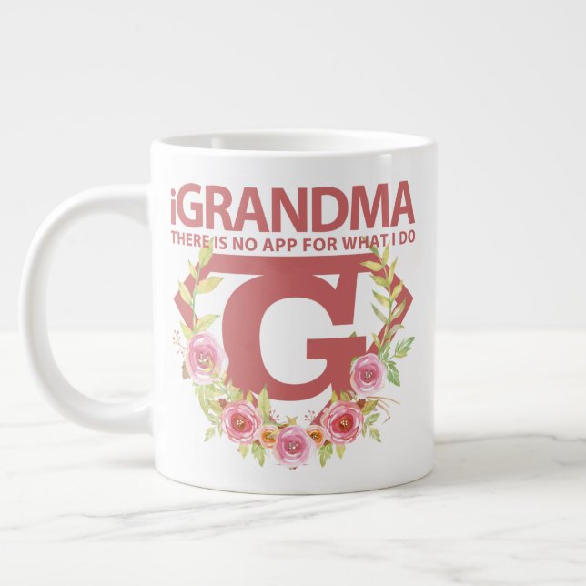 Taza De Café Gigante "iGRANDMA" Café gigante de 20oz (Izquierda)