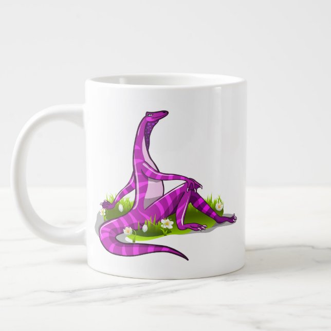 Taza De Café Gigante Iguanodon Mostrando Su Belleza Natural. (Izquierda)
