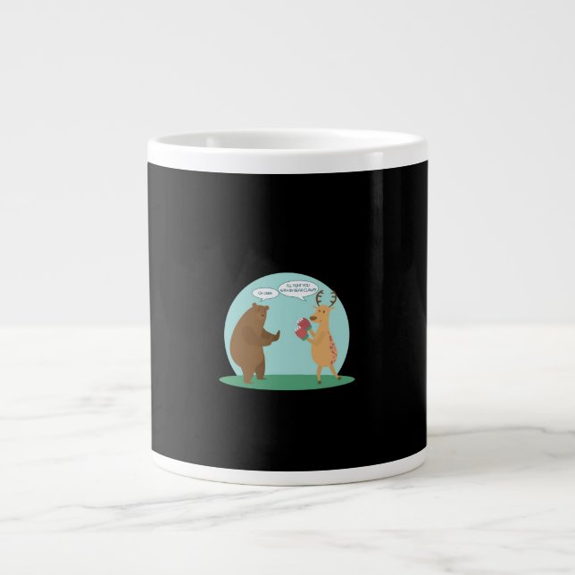 Taza De Café Gigante I'll With My Bear Hands Oh Deer Funny Creative Sty (Frente)