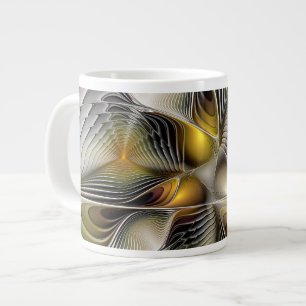Taza De Café Gigante Ilusión óptica abstracta fractal 3D con profundida