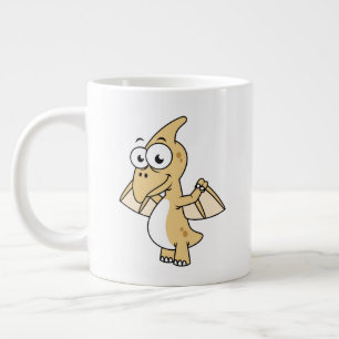 Taza De Café Gigante Ilustracion Cuto De Un Pterodáctilo. 2