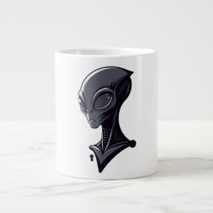 Taza De Café Gigante Ilustración de Alien Verde Genial - Personaje Mode
