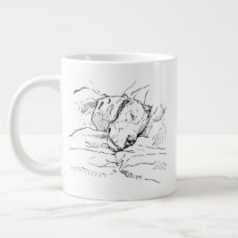 Taza De Café Gigante Ilustración de amante de perros Beagle
