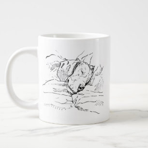 Taza De Café Gigante Ilustración de amante de perros Beagle 