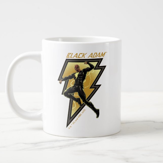 Taza De Café Gigante Ilustracion de caracteres Black Adam Lightning Bol (Izquierda)