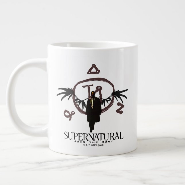 Taza De Café Gigante Ilustracion de Castiel supernatural (Izquierda)