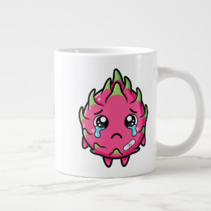 Taza De Café Gigante Ilustración de dibujo animado de fruta de dragón t