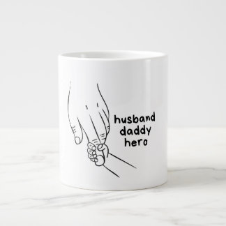 Taza De Café Gigante Ilustración de línea artística sentimental de fami