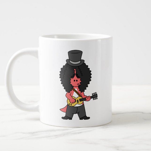 Taza De Café Gigante Ilustracion De Un Allosauro Vestido Como Estrella  (Izquierda)