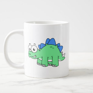 Taza De Café Gigante Ilustracion De Un Estegosaurio. 2