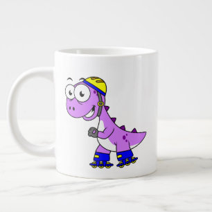 Taza De Café Gigante Ilustracion De Un Rex Tirrannosaurus.