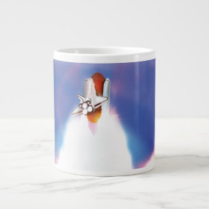 Taza De Café Gigante Ilustración del lanzamiento del transbordador espa