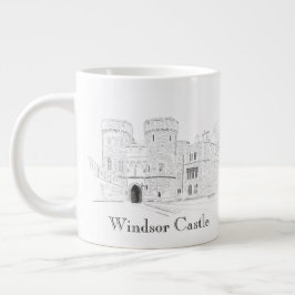 Taza De Café Gigante Ilustracion emblemático del castillo de Windsor