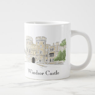 Taza De Café Gigante Ilustracion emblemático del castillo de Windsor