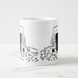 Taza De Café Gigante Ilustracion mecánico de coches en un