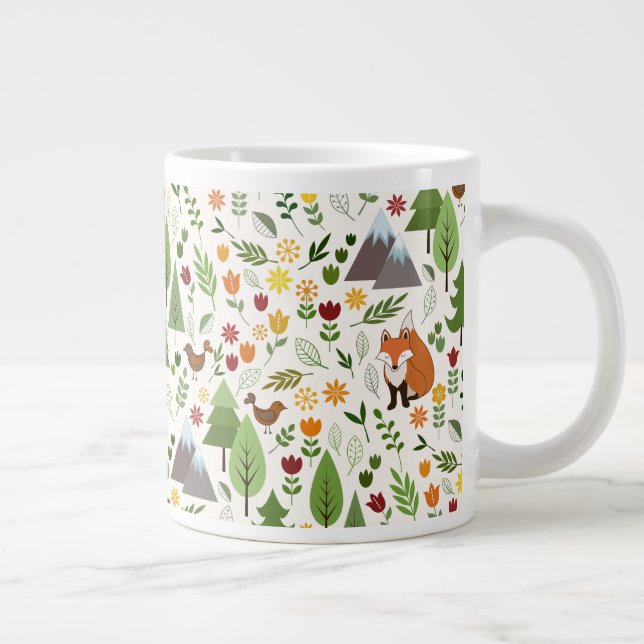 Taza De Café Gigante Ilustraciones escandinavos del estilo en el modelo (Derecha)