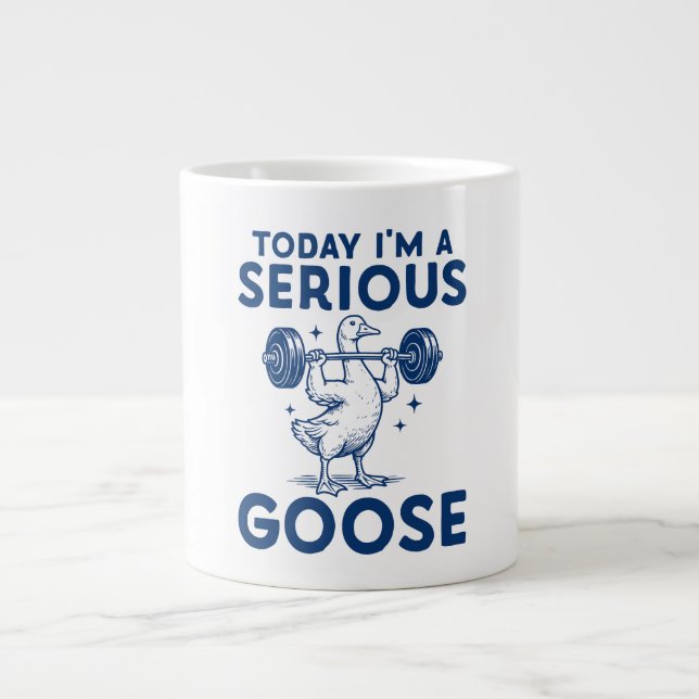Taza De Café Gigante I'm A Serious Goose Fitness (Frente)