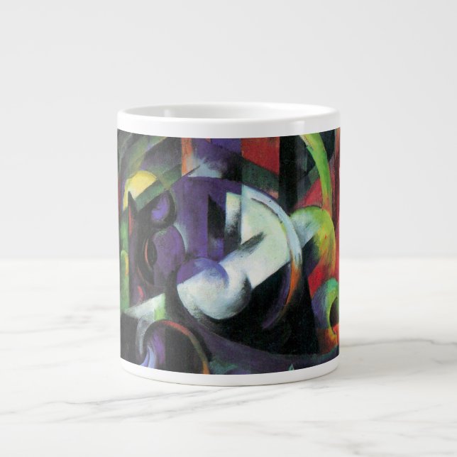 Taza De Café Gigante Imagen con ganado de Franz Marc, Arte Antiguo (Frente)