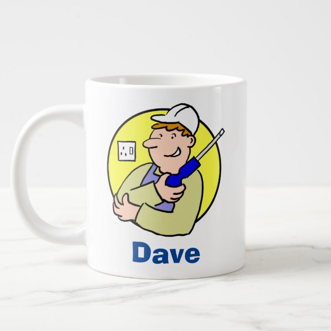 Taza De Café Gigante Imagen electrónica con nombre (Izquierda)