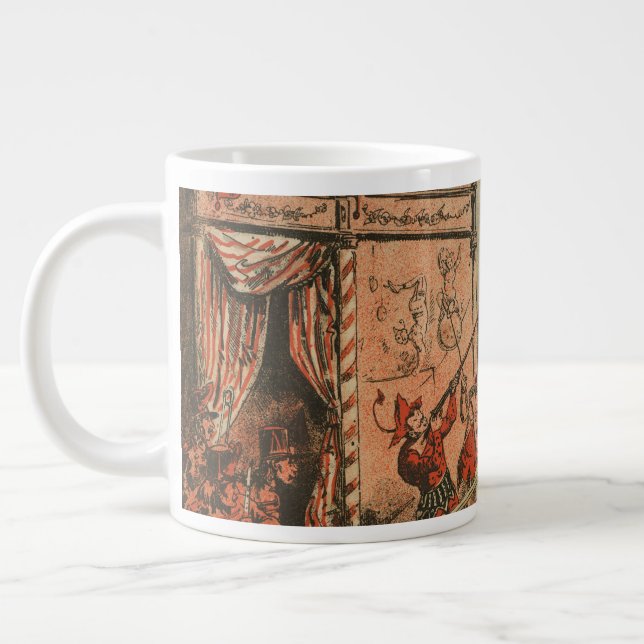 Taza De Café Gigante Imagen Humorística De Un Perforador Teatral (Izquierda)