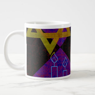 Taza De Café Gigante Imagen temática de Hanukkah de SlipperyJoe's amari