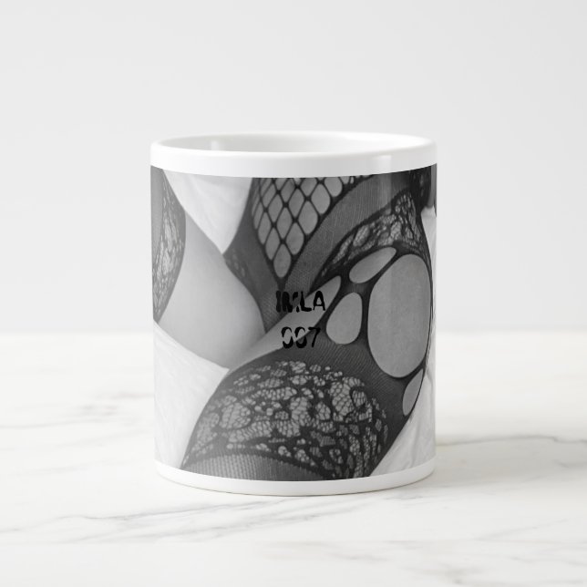 Taza De Café Gigante IMLA 007 Black & White Mug (Frente)