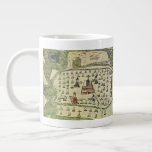Taza De Café Gigante Imperio Azteca de Moctezuma, Mapa Antiguo del Mund