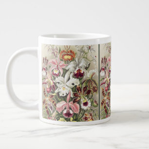 Taza De Café Gigante Impresión botánica vintage de orquídea de Ernst Ha