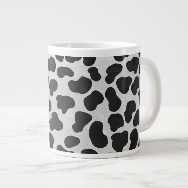 Taza De Café Gigante Impresión dálmata en blanco y negro (Derecha)