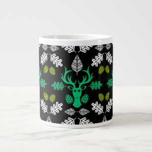 Taza De Café Gigante Impresión de la naturaleza del ciervo del bosque