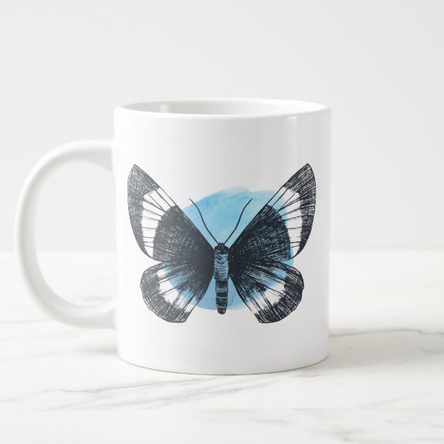 Taza De Café Gigante impresión de mariposa (Izquierda)