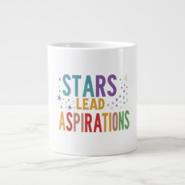 Taza De Café Gigante Impresión de palabras "aspiración de aspirantes a 