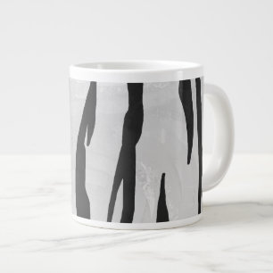 Taza De Café Gigante Impresión de tigre en blanco y negro