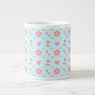 Taza De Café Gigante Impresión sencilla de flor