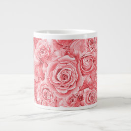 Taza De Café Gigante impresionante Rosa Jumbo Mug 20 Oz