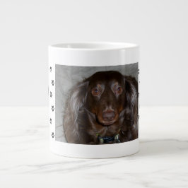 Taza De Café Gigante Impresiones con 1 foto y nombre de Mascota