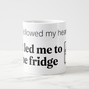 Taza De Café Gigante Imprimí Cita Divertida de Cocina Seguí Mi Corazón