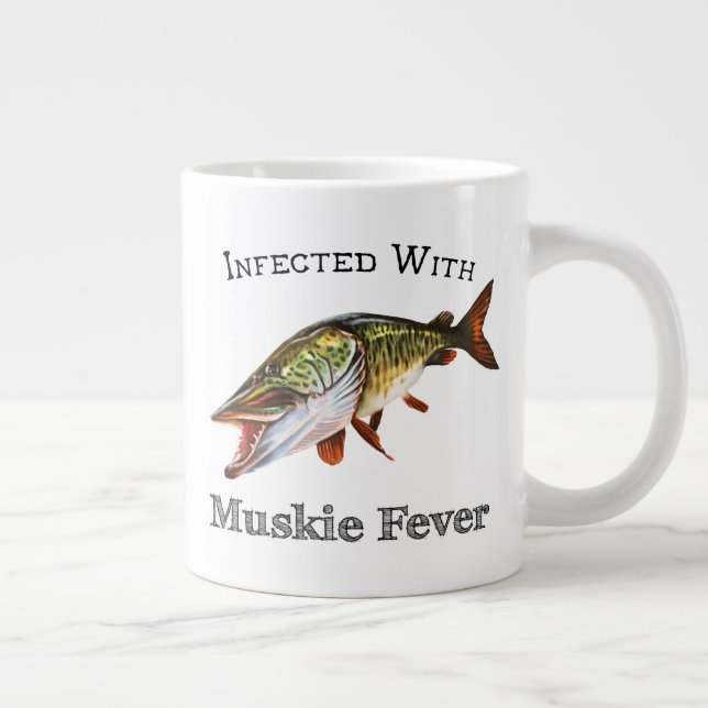 Taza De Café Gigante Infectada Con Fiebre Muskie (Derecha)