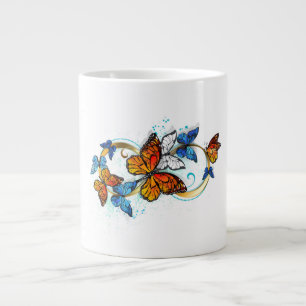 Taza De Café Gigante Infinidad de Mariposas Monarca