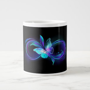 Taza De Café Gigante Infinito brillante con mariposa mágica
