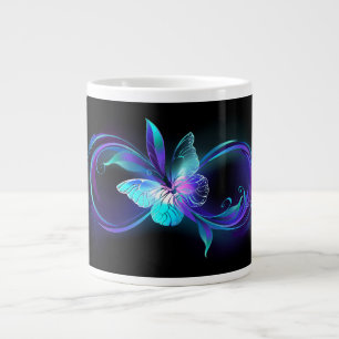 Taza De Café Gigante Infinito brillante con mariposa mágica